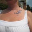tribal design on collarbone