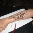 henna design on forearm