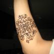 Henna design on arm