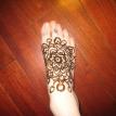 Henna design on foot