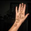 Henna design on hand